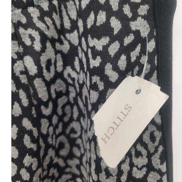 41 Hawthorn Gray Leopard Knit Pencil Skirt  Size Large - Picture 6 of 8